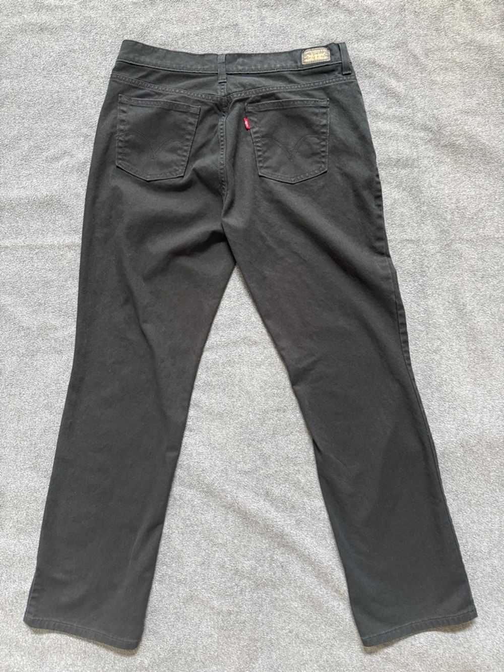 Levis Jeans Womens 12 Black 505 Straight Leg Jeans American Stretch Dark Denim